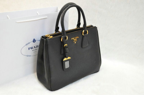 2014 Prada original grained calf tote bag BN2420 black - Click Image to Close